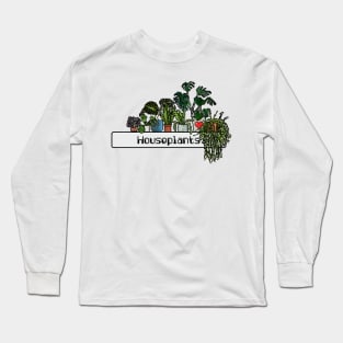 Love houseplants sprite pixel Long Sleeve T-Shirt